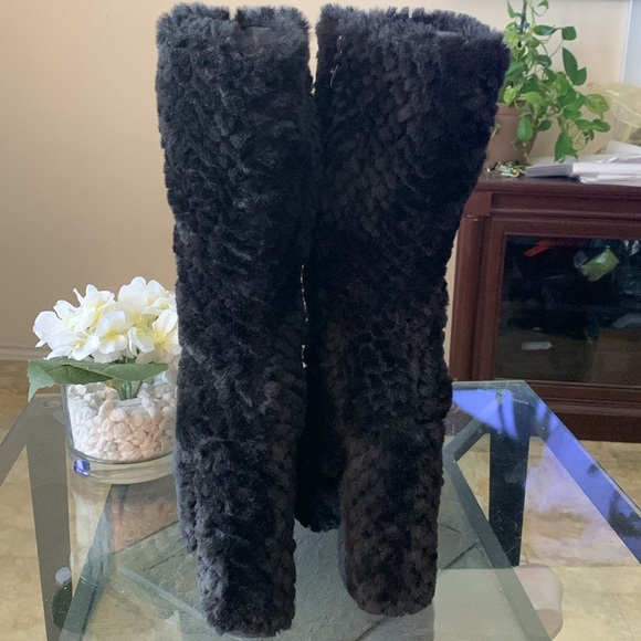 π€AZELEA WANG Jerusha Fur Platform High Heel Boots - Picture 5 of 16